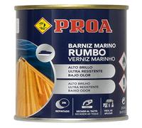 Barniz marino bajo en olor. Alta resistencia en ambientes marinos. Exterior e Interior. Proa.
