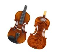 Barniz para violín artesanal de tamaño completo arce flameado natural placa de abeto antiguo violín ajustado de ébano 4/4 Violín para Principiantes