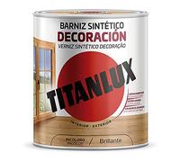 TITAN 25723 Barniz SINTÉTICO DECORACIÓN Brillante INCOLORO 750ml TITANLUX M10100034, Multicolor