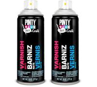 Barniz spray PINTYPLUS ART & CRAFT 520cc Mate (Paquete de 2)