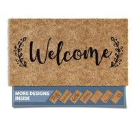 Barnyard Designs Felpudo 'Welcome', Alfombra Antideslizante para Interiores y Exteriores, tapete de Bienvenida para Entrada Exterior del Porche, decoración de casa de Campo, 76 x 43 cm