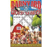 Barnyard Word Search: Easy To Read Print With 50+ Puzzles About Barnyards, Farm Animals, Country Life, And More | 6x9 inch, 110 pages | Gift For Holidays, Vacations, and Spare Time