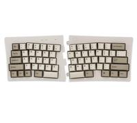 BAROCCOMiSTEL MD600 Alpha BT Rhino - Teclado mecánico ergonómico TKL, diseño 60% Split-Alice, tecla PBT de doble disparo (transparente), Bluetooth 5.0, compatible con Mac/Windows OS (rojo)