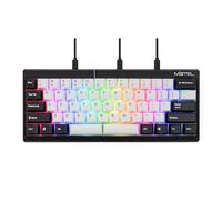 BAROCCOMiSTEL MD600 V3 RGB ORCA TKL Teclado mecánico ergonómico, Cherry MX, diseño Split-Alice, teclado PBT DoubleShot, compatible con Mac y Windows OS (Cherry MX Silent Red)