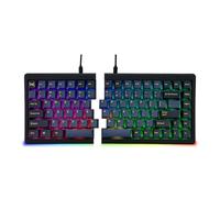 BAROCCOMiSTEL MD770 RGB BT5.0 Glaze Blue TKL Teclado mecánico ergonómico, 75% de diseño dividido, Cherry MX, tecla PBT DoubleShot, compatible con Mac/Windows OS (rojo cereza)