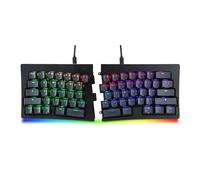 BAROCCOMiSTEL MiSTEL MD600 Alpha BT RGB, teclado dividido, teclado mecánico ergonómico, 60%, tecla PBT de doble disparo (transparente), Bluetooth 5.0, compatible con Mac/Windows OS, Gateron G Pro rojo