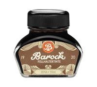 Barock 1920 - Tinta para pluma estilográfica Sépia, tinta de escritura para plumas, plumas de cristal, plumillas, tinta de pluma en vidrio marrón, 30 ml