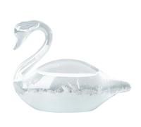 Barómetro de cristal con predicción del desgaste de Storm Glass elegante reloj de cristal con forma de cisne decorativo ideal como estación meteorológica para el día de San Valentín en la oficina.