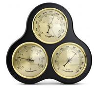 Barómetros para el hogar - Barómetro interior con higrómetro y termómetro Estación meteorológica interior de montaje en pared para decoración del hogar y la oficina Barómetros de 10, 2 x 9, 7 x 1, 4 p