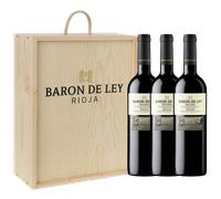 Baron De Ley Reserva 75cl Caja de Madera de 3 Botellas