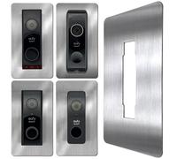 Baron Design | Embellecedor de acero inoxidable | Accesorios para timbre de puerta de vídeo Eufy | E340, 2K HD, S330, C30, C31, Slim | Soporte, señal, placa para timbre