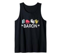 Baron Nombre de Perro Personalizado Baron Pet Lover Camiseta sin Mangas