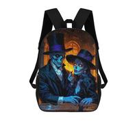 Baron Samedi And Maman Brigitte in Gothic Setting Mochila Mochila Informal Mochila De Día Para La Escuela, El Trabajo Y Los Viajes 17inch