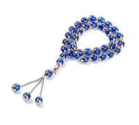 BaronHong 33-Prayer Tasbih Beads islámico musulmán 12mm Rosario Pure Natural Resin-Multicolor (Azul, M)