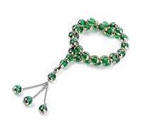 BaronHong 33-Prayer Tasbih Beads islámico musulmán 12mm Rosario Pure Natural Resin-Multicolor (Verde, M)