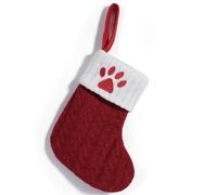 BaronHong 7 pulgadas mini lindo monograma bordado Navidad calcetín personalizado inicial familia vacaciones Navidad decoración, Pie de mascota, M