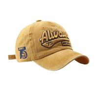 BaronHong Always 75 New York City - Gorra de béisbol bordada ajustable para papá, amarillo, M