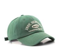 BaronHong Béisbol Vintage Denim Algodón Bajo Perfil Personalizado Bordado Ajustable Gorras de Béisbol Personalizadas, verde, M