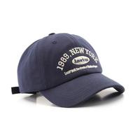 BaronHong Béisbol Vintage Denim Algodón Bajo Perfil Personalizado Bordado Ajustable Gorras de Béisbol Personalizadas, marine, M