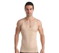 BaronHong Camiseta de compresión de ginecomastia Chaleco para Ocultar Senos de Hombre Moobs Adelgazamiento Fajas para Hombres Aplanar Todo el Abdomen (Desnudo, 2XL)