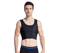 BaronHong Camisetas para hombres que ocultan la ginecomastia, camiseta interior adelgazante, faja de compresión, camiseta interior para hombres, corpiño Camisetas de tirantes, Negro , S