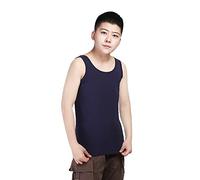 BaronHong Cotton 3 Rows of Hooks Chest Binder Tank Top Ropa Interior para Tomboy Trans Lesbian (Azul Marino, L)