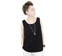 BaronHong Cotton Chest Binder Camiseta Larga Suelta para Tomboy Trans Lesbian (Negro, 3XL)