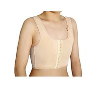 BaronHong Front 3 Row Hook Elastic Transpirable Cofre Carpeta Tomboy Trans Lesbian (Nude, L)