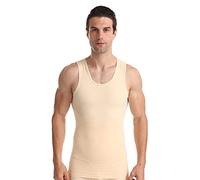 BaronHong Hombres Compresión Pecho Carpeta Camisa Adelgazante Body Shaper Chaleco Entrenamiento Tank Tops Abs Abdomen Undershirts(Skintone,L)