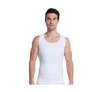 BaronHong Hombres Ocultar Ginecomastia Suéter De Pecho Binder Compresión Adelgazar Camiseta Interior Masculino Corsé Control Vientre Tops Largos, Blanco, L