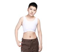 BaronHong Mesh IceSilk Chest Binder Underwear para Trans Lesbian Tomboy (Blanco, L)
