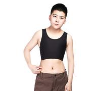 BaronHong Mesh IceSilk Chest Binder Underwear para Trans Lesbian Tomboy (Negro, M)