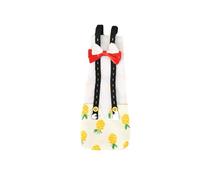 BaronHong Pañales para gallinas para mascotas, pañales de pato impresos, ropa de ganso lavable, pañales reutilizables para animales de granja, pajarita impermeable (piña, S)
