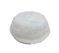 BaronHong Sombrero de oración musulmán Hombres Islam Kufi Sombreros Gorras de cráneo Tejer Malla (123184, M)