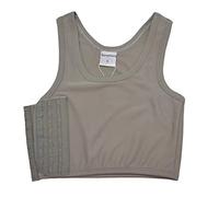BaronHong Sport Bra Chest Binder Corset de Malla Transpirable para Tomboy Trans Lesbian (Gris, XXXXL)