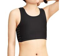 BaronHong Sport Bra Chest Binder Corset de Malla Transpirable para Tomboy Trans Lesbian (Negro, XXXXL)