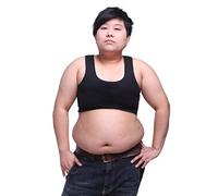 BaronHong Tomboy Trans Lesbian Cotton Chest Binder Plus Tamaño Short Tank Top (Negro, M)