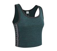 BaronHong Tomboy Trans Lesbian Cotton Chest Binder Talla Corta Tank Top con 20 CM Banda elástica más Fuerte (Armygreen, 5XL)