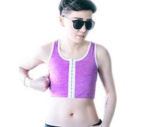 BaronHong Tomboy Trans Lesbian Summer Cofre Binder Corset Tallas Grandes Short Tank Top Colorido (Violeta, 5XL)