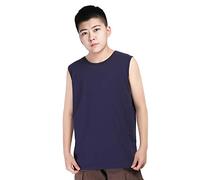 BaronHong Wide Shouldered Cotton Outerwear Chest Binder Tank Top para Tomboy Trans Lesbian (Azul Marino, M)