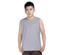 BaronHong Wide Shouldered Cotton Outerwear Chest Binder Tank Top para Tomboy Trans Lesbian (Gris, L)
