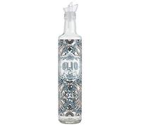 Baroni Home Aceitera de Cristal Impresa de Mesa con tapón antisalpicaduras Conocido Made in Italy 500 ml