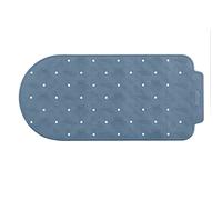 Baroni Home Alfombra de bañera antideslizante de PVC, alfombrilla de ducha, fabricada en Italia, 37 x 77 cm (azul avio)