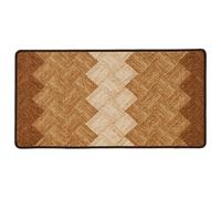 Baroni Home Alfombra de cocina antideslizante, alfombra decorativa lavable, 50 x 100 cm, beige