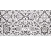 Baroni Home Alfombra de Cocina de Vinilo Antideslizante, Lavable, Gris Mayólica, 120x60 Cm