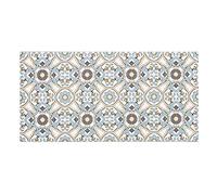 Baroni Home Alfombra Pasillo de Cocina en PVC con Fondo Antideslizante, Alfombra de Cocina Antimanchas y Fácil de Limpiar, Alfombra Pasillo para Pasillo, Aviador y Marrón 120x60 cm