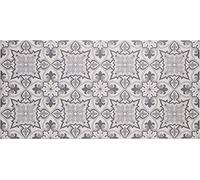Baroni Home Alfombra Pasillo de Cocina en PVC con Fondo Antideslizante, Alfombra de Cocina Antimanchas y Fácil de Limpiar, Alfombra Pasillo para Pasillo, Gris 120x60 cm