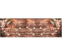 Baroni Home Alfombra Pasillo de Cocina en PVC con Fondo Antideslizante, Alfombra de Cocina Antimanchas y Fácil de Limpiar, Alfombra Pasillo para Pasillo, Flores de Durazno 180x60 cm