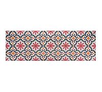 Baroni Home Alfombra Pasillo de Cocina en PVC con Fondo Antideslizante, Alfombra de Cocina Antimanchas y Fácil de Limpiar, Alfombra Pasillo para Pasillo, Rojo y Verde 180x60 cm