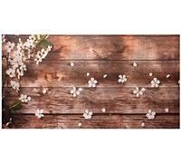 Baroni Home Alfombra Pasillo de Cocina en PVC con Fondo Antideslizante, Alfombra de Cocina Antimanchas y Fácil de Limpiar, Alfombra Pasillo para Pasillo, Flores de Durazno 120x60 cm
